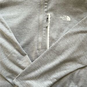 The North Face Men's Light Gray Zip-Up Sweater